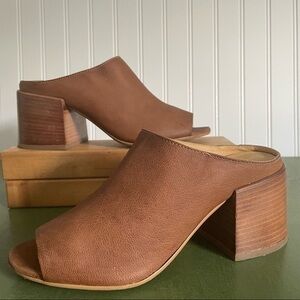 Maison Martin Margiela MM6 Luxe Leather Open Toed Slides